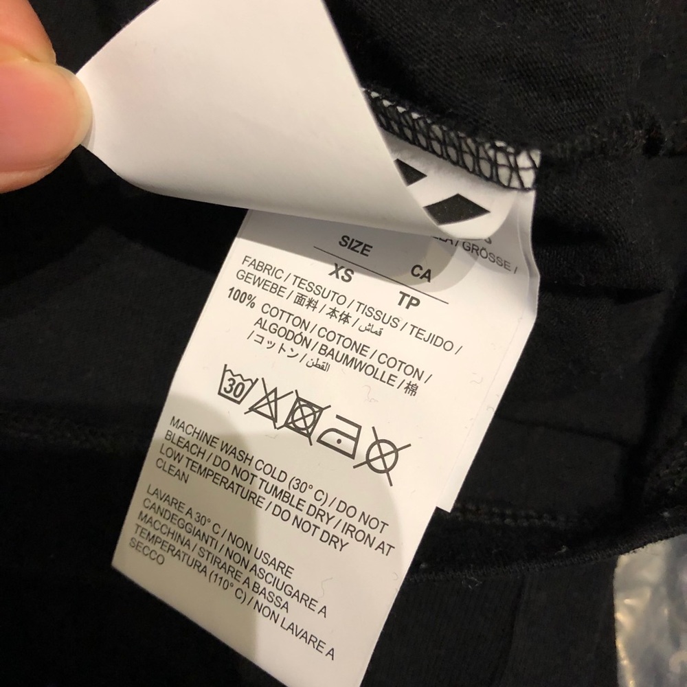 New Off-White Black Marker Long Sleeve T-shirt - Picture 8 of 8